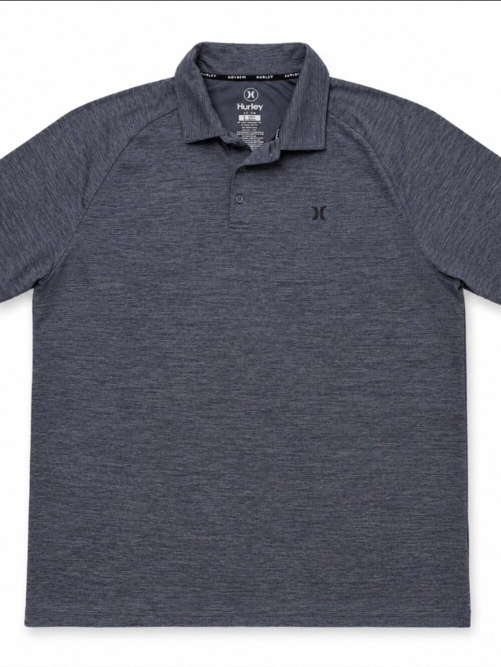 HURLEY Men's Large Gray Dri-FIT Performance Polo Shirt Stretch Golf Casual